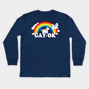 Gay Ok Pride Rainbow Kids Long Sleeve T-Shirt